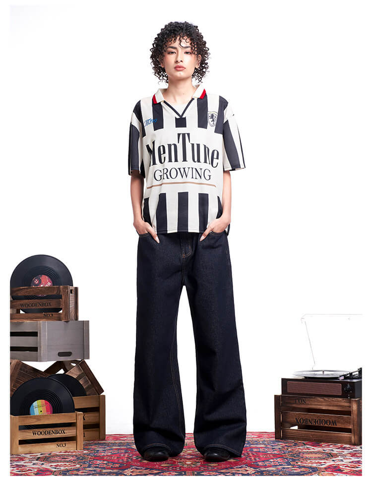 F3F Select Parody Striped Short Sleeve Soccer Jersey | Face 3 Face