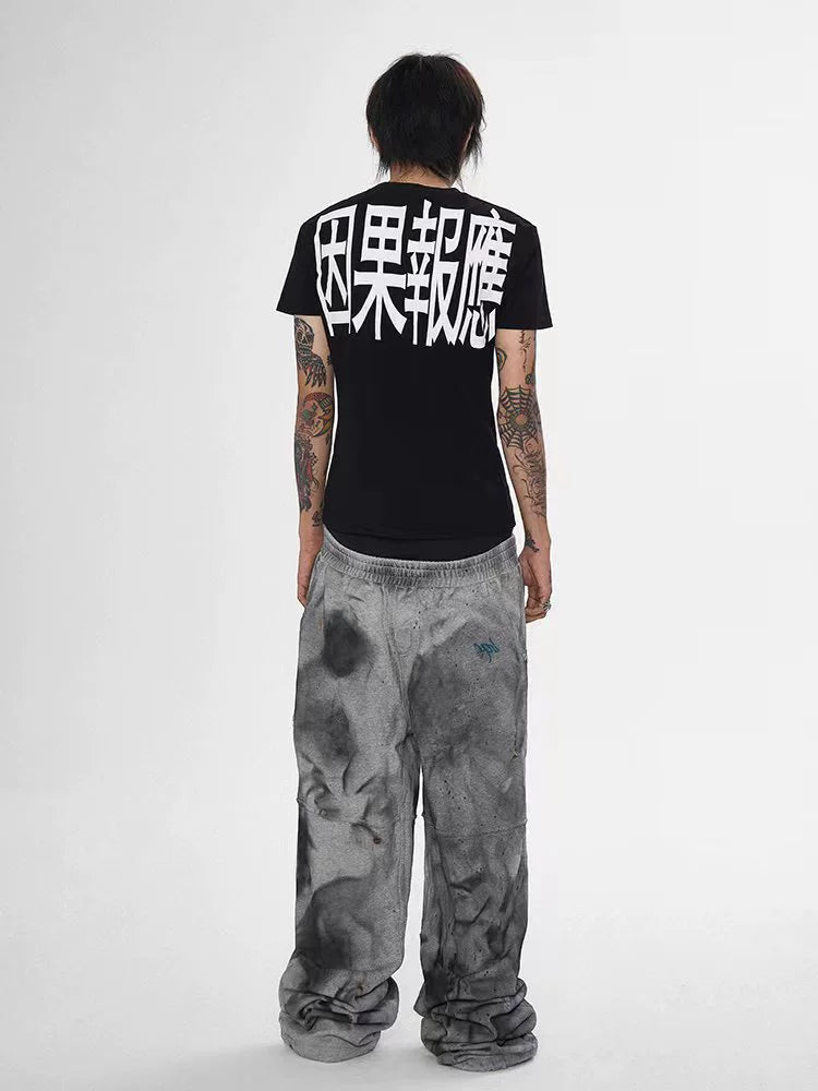 KARMANISTIC Distressed Flag Print Jogger Sweatpants | Face 3 Face