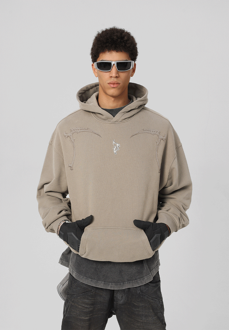 JHYQ Mechanical Sickle Printed Hoodie