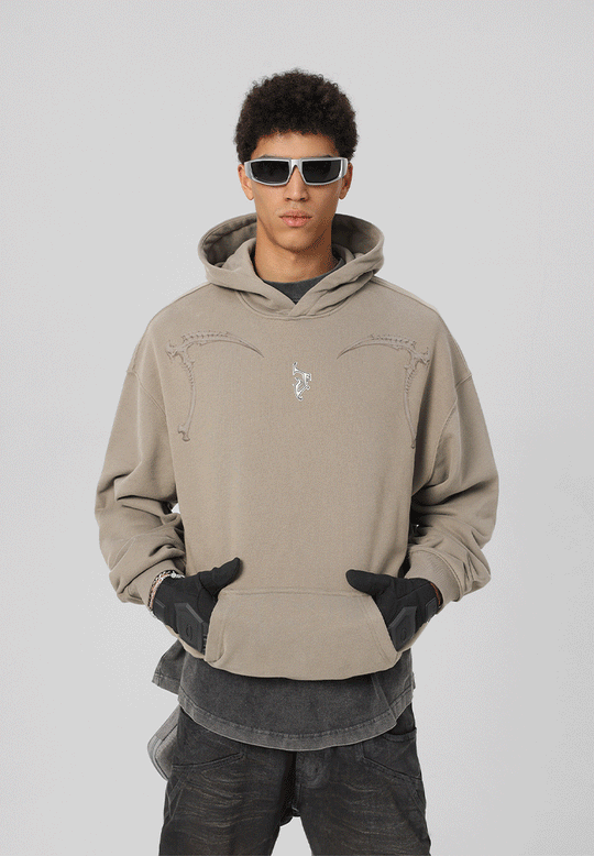 JHYQ Mechanical Sickle Printed Hoodie