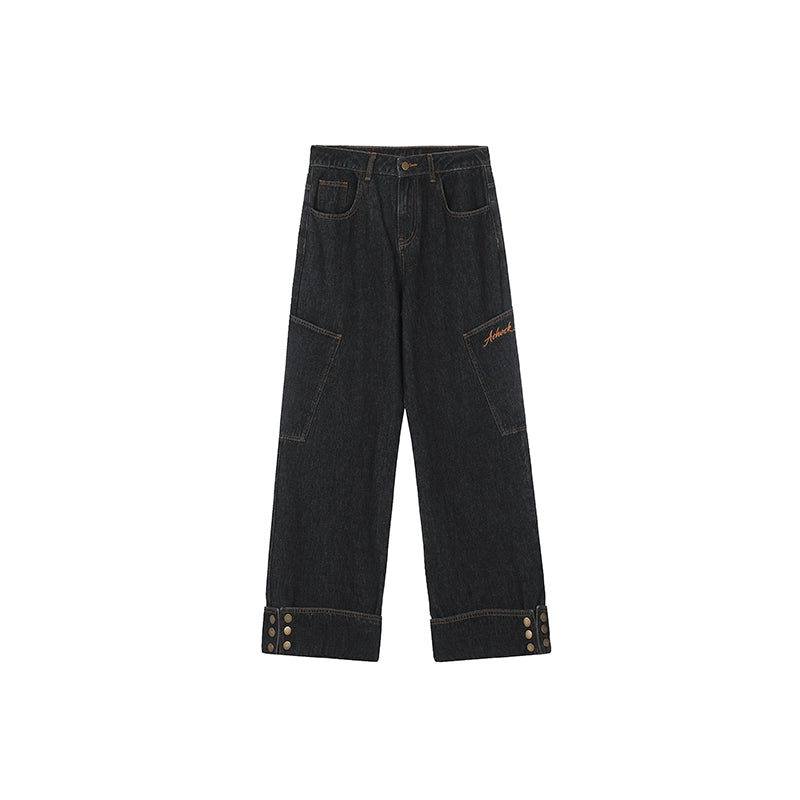 Achock Large Pockets Baggy Jeans | Face 3 Face