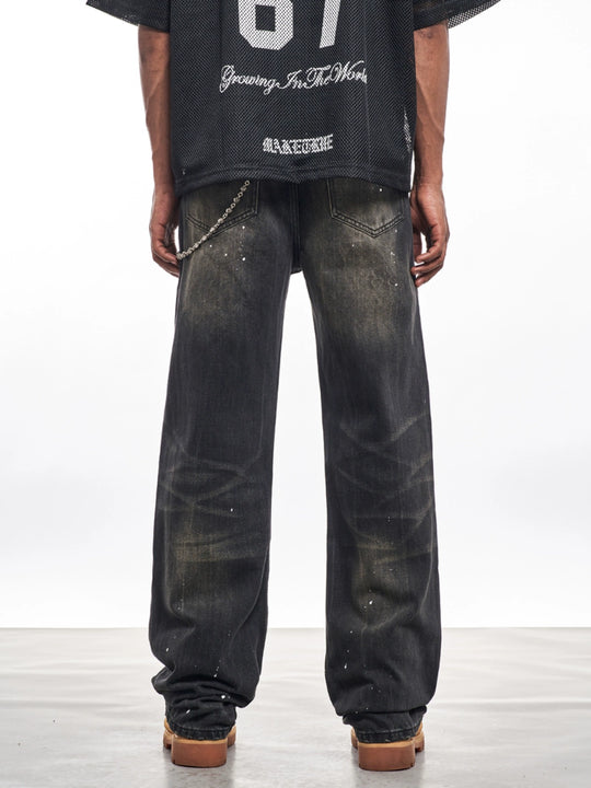 F3F Select Cat Whisker Splash Ink Black Jeans | Face 3 Face