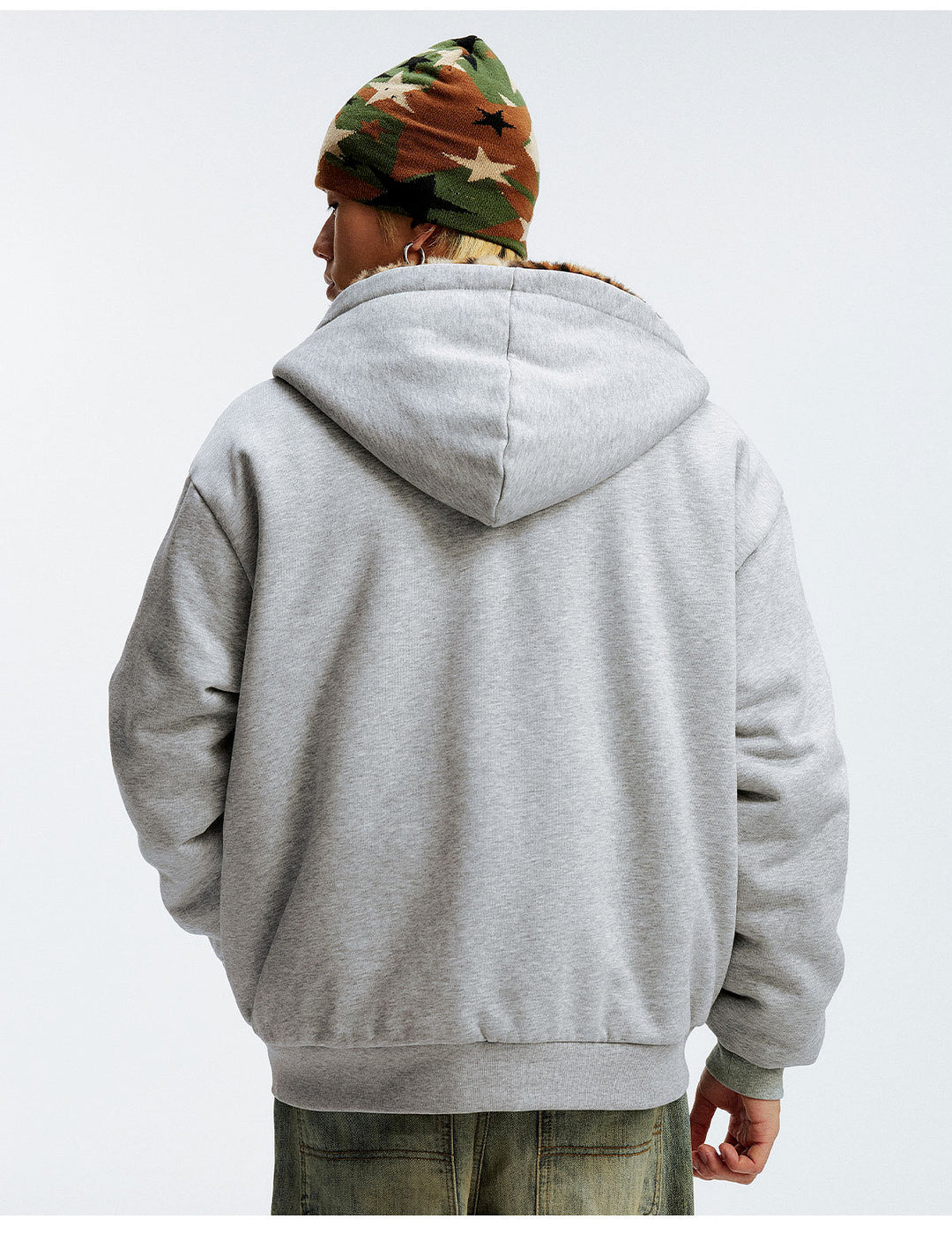 MEDM Reversible Leopard Fur Hooded Jacket | Face 3 Face