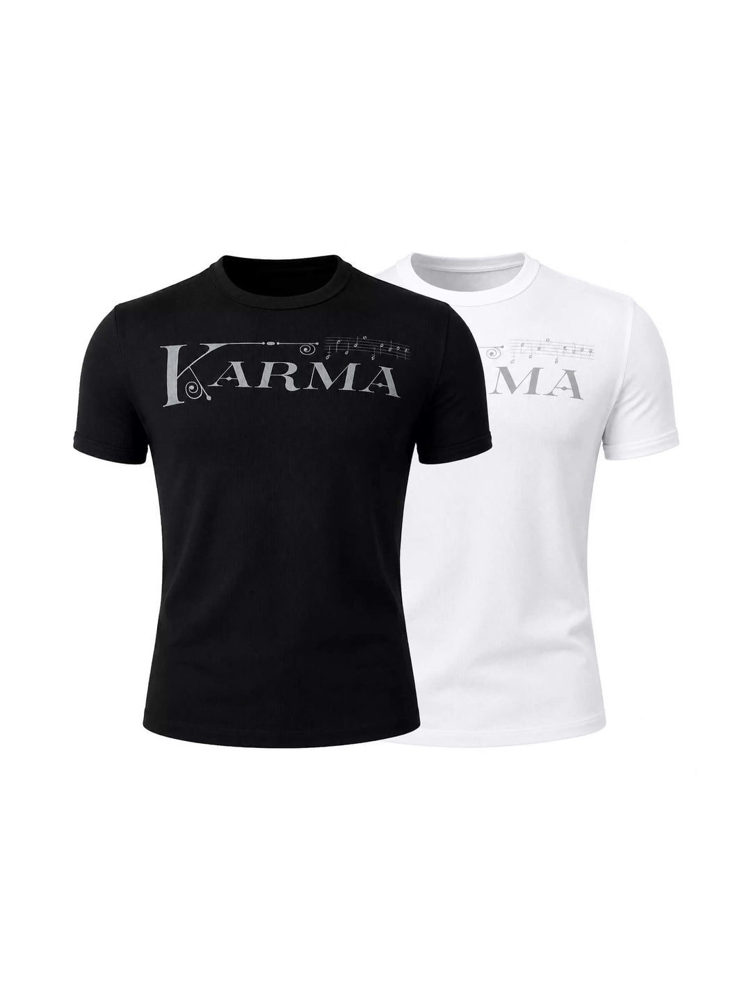 KARMANISTIC Logo and Musical Note Print Short Sleeve Tee | Face 3 Face