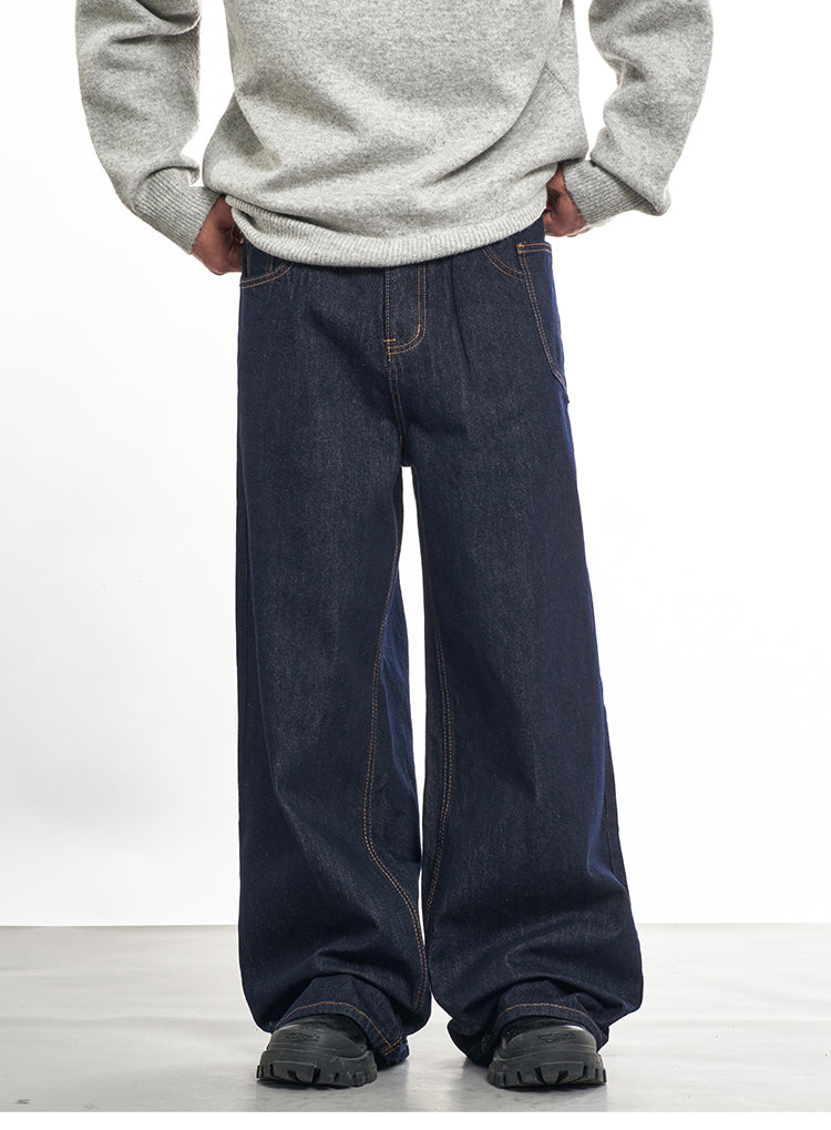 F3F Select Wide Leg Dark Blue Jeans | Face 3 Face