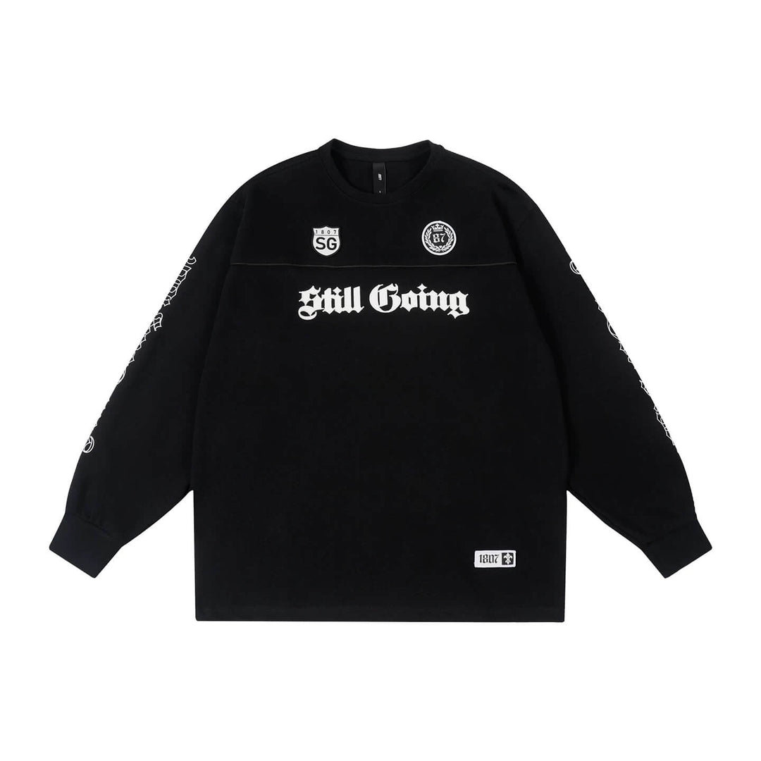 1807 Gothic Leather Patched Hockey Jersey Tee | Face 3 Face