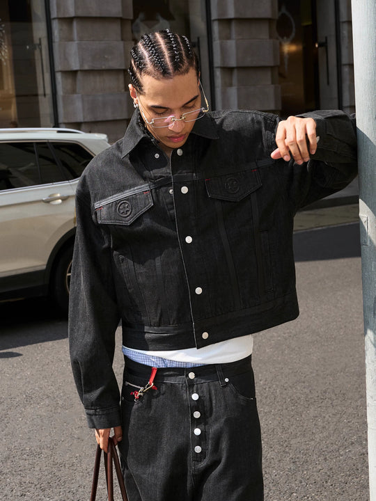 STEEPC Embossed Logo Denim Jacket | Face 3 Face