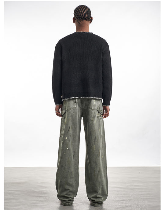 F3F Select Ink Splash Work Jeans | Face 3 Face