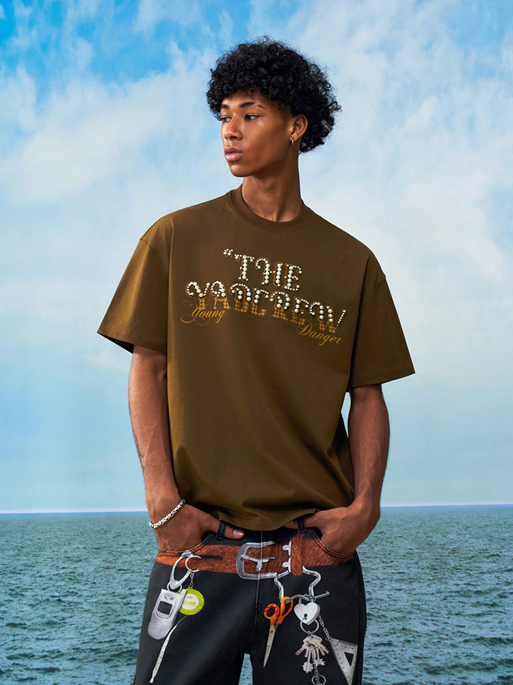 YADcrew Checkerboard Patchwork Pearl Logo Tee | Face 3 Face