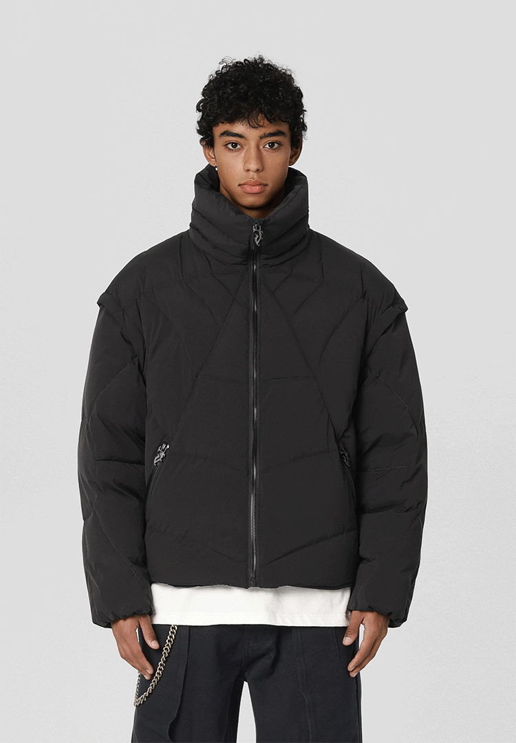 JHYQ Cobweb Design Down Short Jacket