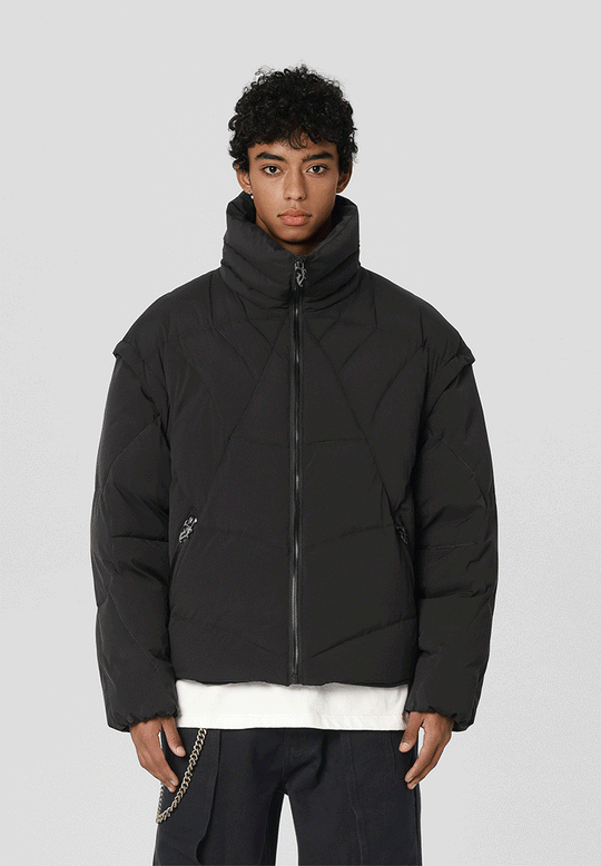 JHYQ Cobweb Design Down Short Jacket