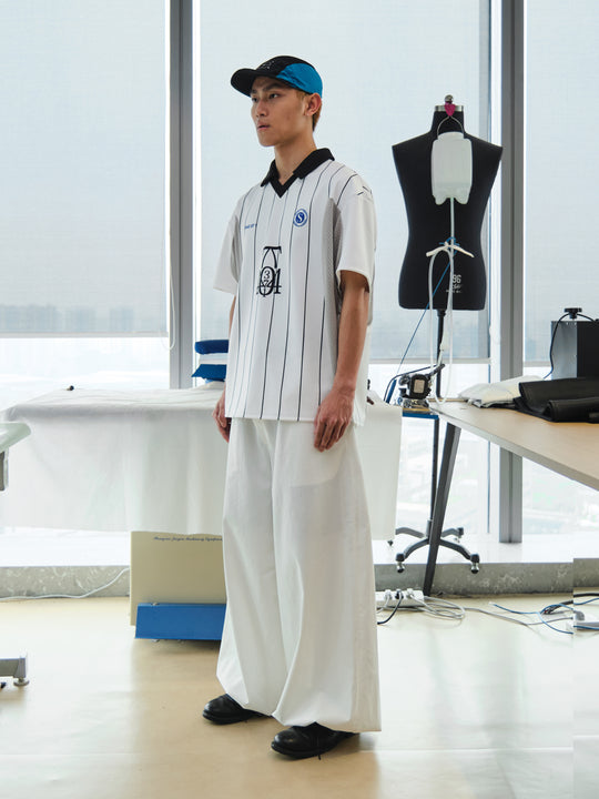 7440 37 1 Colorblocked "7" Stripe Printed Soccer Jersey Uniform Polo Shirt | Face 3 Face