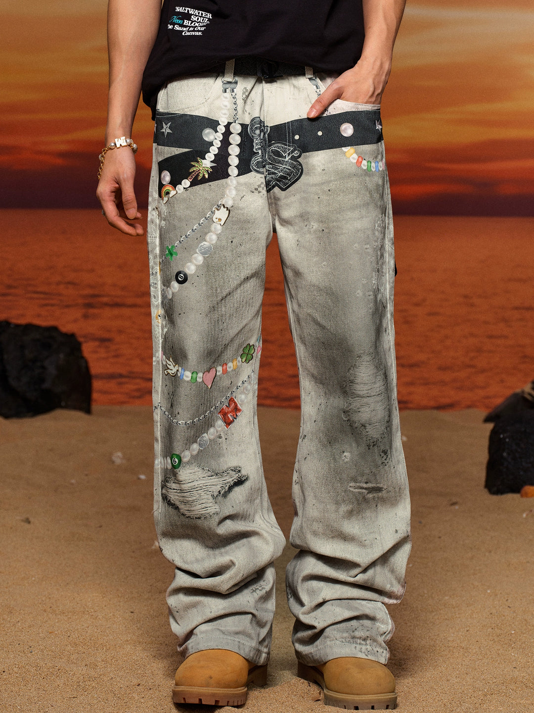 MEDM x STK Hyperrealistic Print Jeans | Face 3 Face