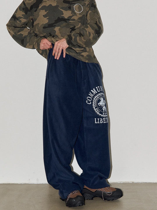 LIBERAFIT Hand Painted Polar Fleece Baggy Sweatpants | Face 3 Face