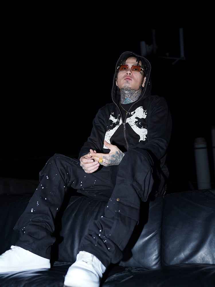 TGFCLUB Full Zip Printed Hoodie | Face 3 Face