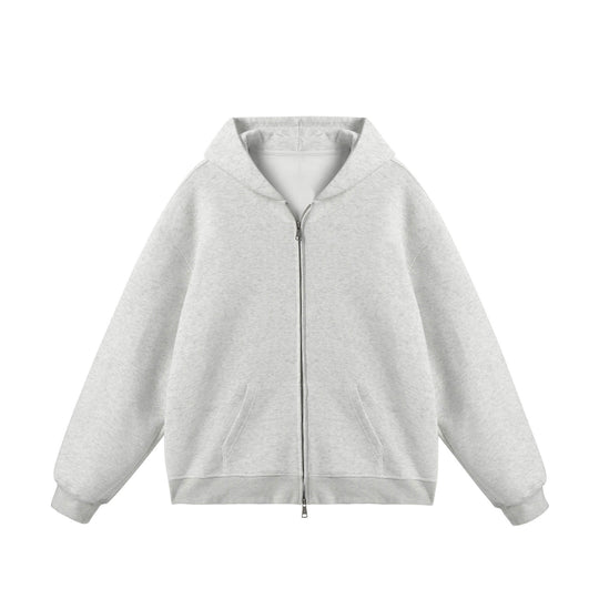 JHYQ Heavyweight Essential Double Zipper Hoodie | Face 3 Face