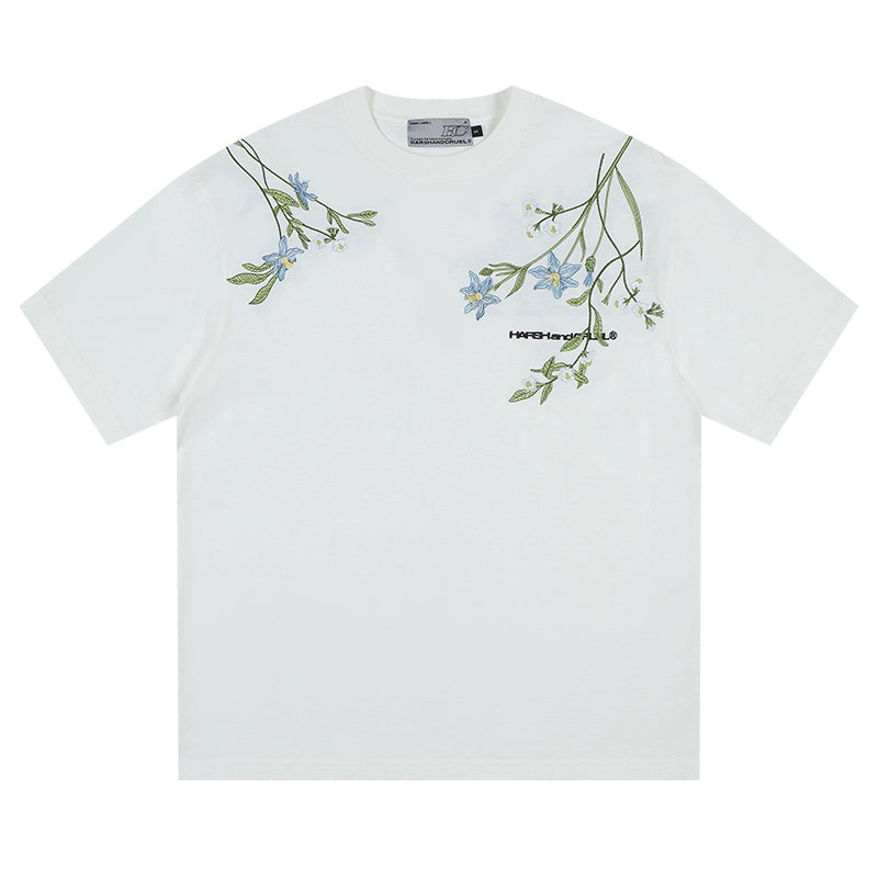 Harsh and Cruel Botanical Embroidery Tee | Face 3 Face