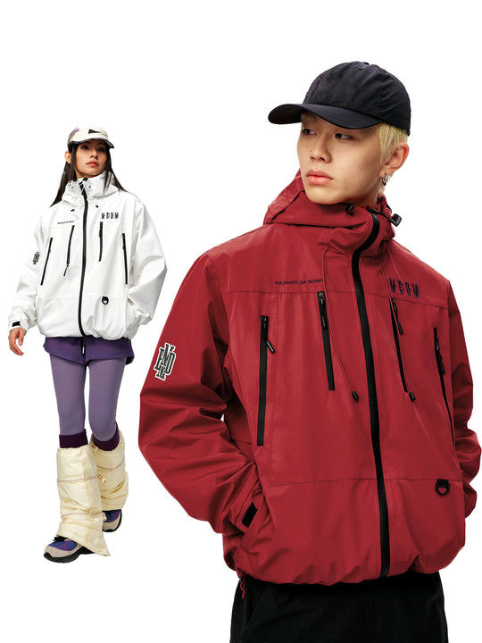 MEDM Basic Logo Embroidered Hardshell Jacket | Face 3 Face