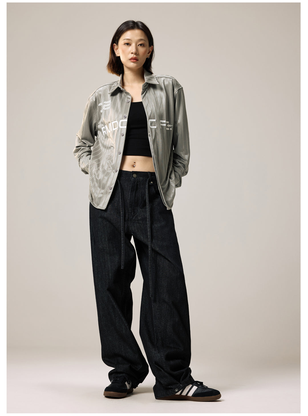 Remedy Silk Striped Long Sleeve Shirt | Face 3 Face