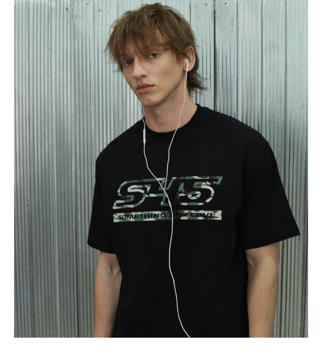 S45 Camouflage Logo Print Short Sleeve Tee | Face 3 Face