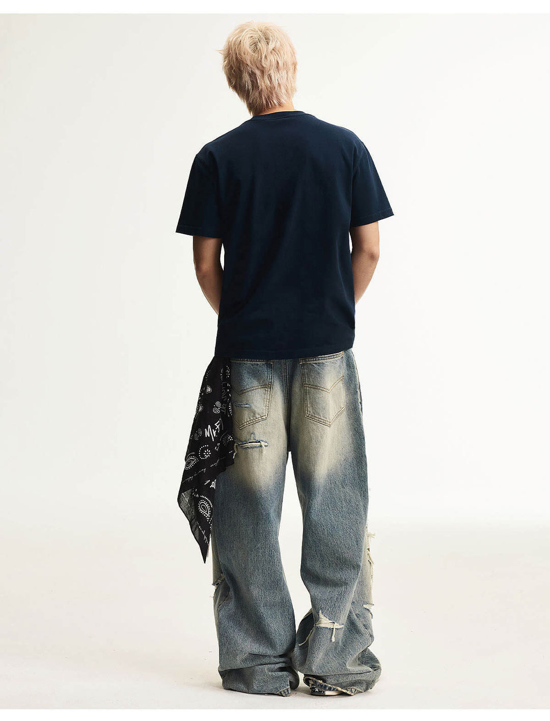 MEDM Distressed Logo Patch Short Sleeve Tee | Face 3 Face