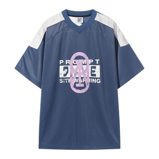 BLIND NO PLAN Colorblocked sports Jersey Tee | Face 3 Face