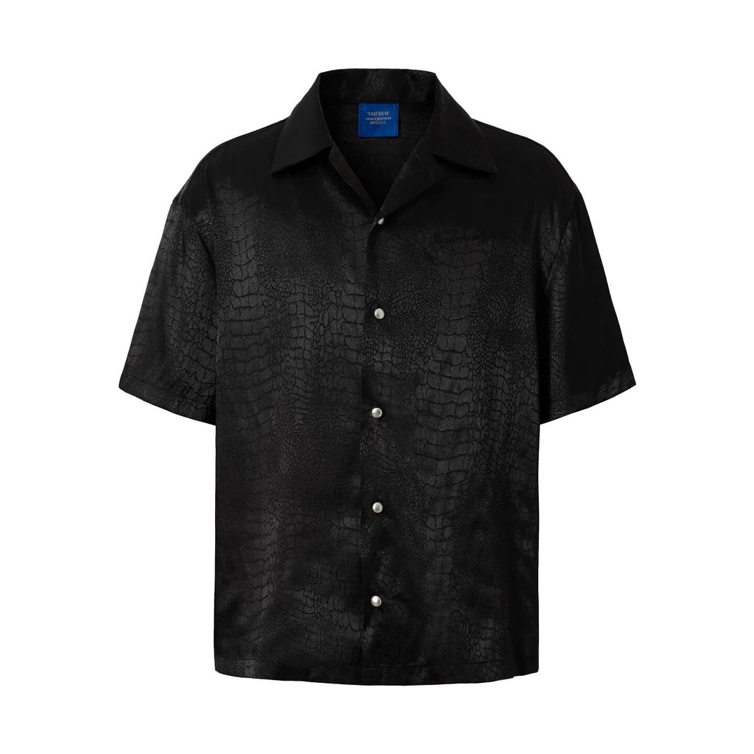 YADcrew Python Pattern Satin Short Sleeve Shirt | Face 3 Face