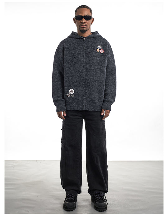 F3F Select Zip Up Knit Hoodie | Face 3 Face