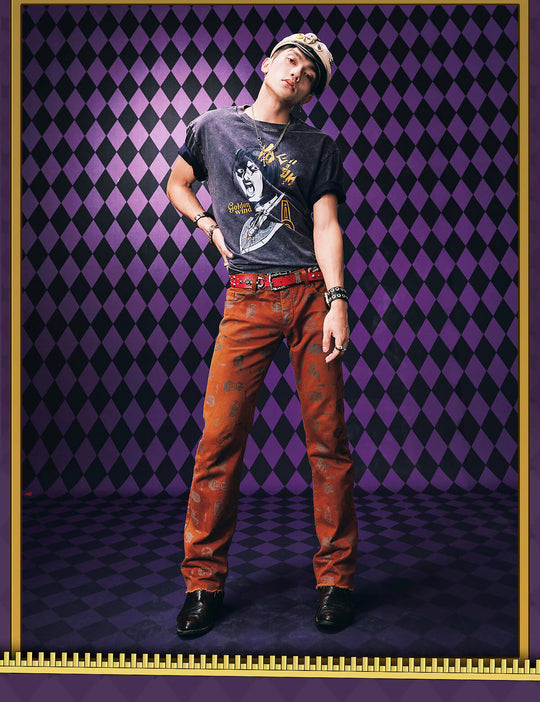 MEDM × JOJO Vintage Washed Character Print Tee | Face 3 Face