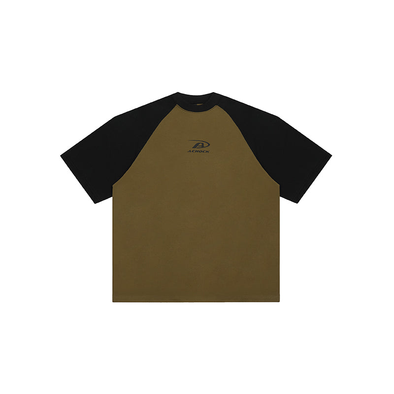 Achock Basic Logo Printed Raglan Sleeve Tee