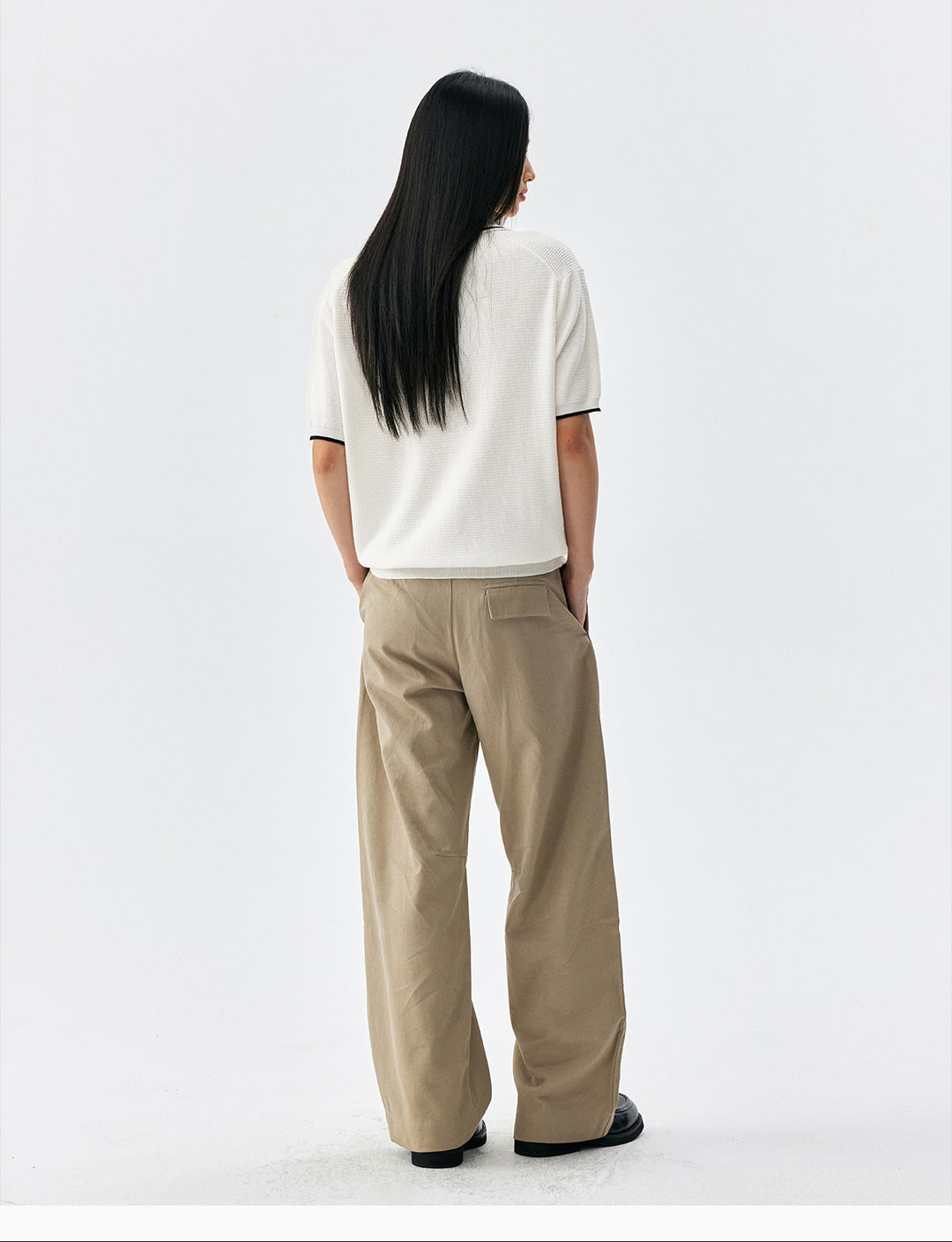 MEDM Rose Embroidered Waffle Knit Polo | Face 3 Face