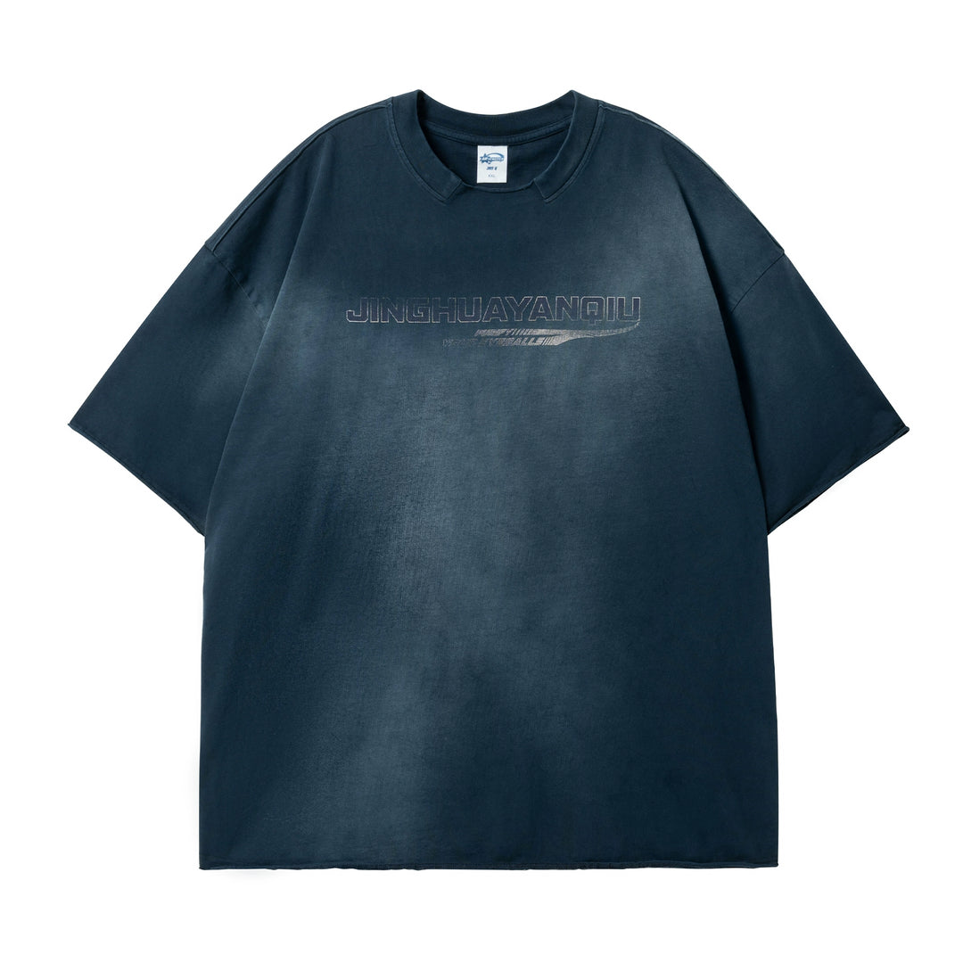 JHYQ Neck Detail Gradient Washed Tee | Face 3 Face