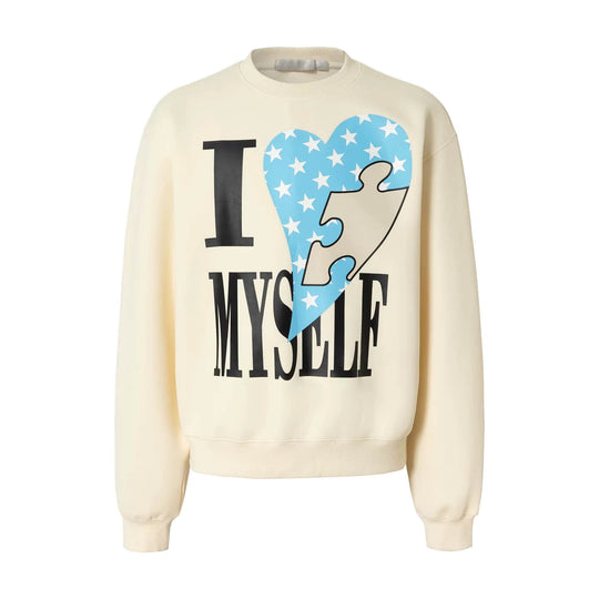 YADcrew Heart Star Puzzle Print Sweatshirt | Face 3 Face