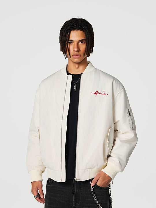 Achock Logo Embroidery MA-1 Bomber Jacket | Face 3 Face