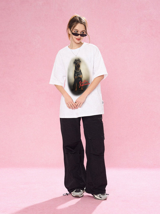 EMPTY REFERENCE Rottweiler Dog Print Tee