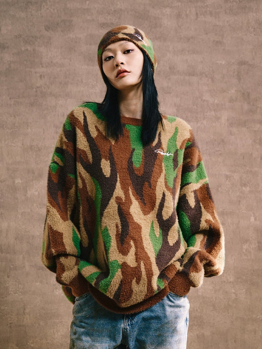 Remedy Flame Camouflage Knit Sweater | Face 3 Face