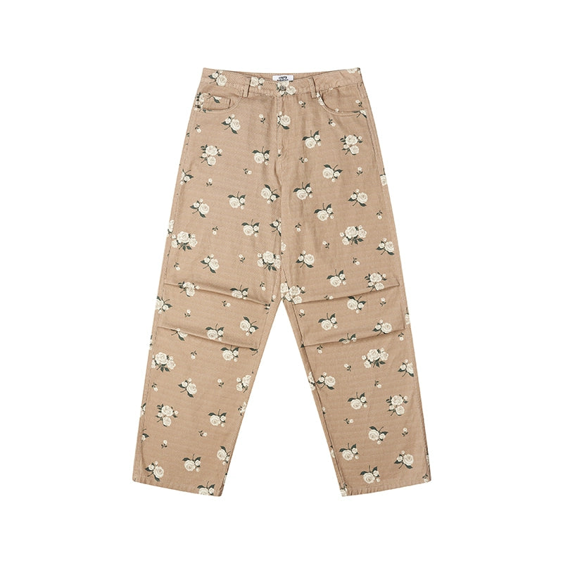 EMPTY REFERENCE Floral Baggy Work Pants | Face 3 Face