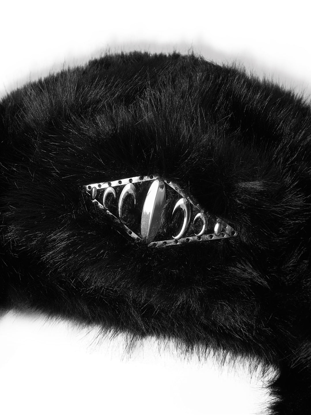 KARMANISTIC Metal Logo Fur Earflap Beanie | Face 3 Face