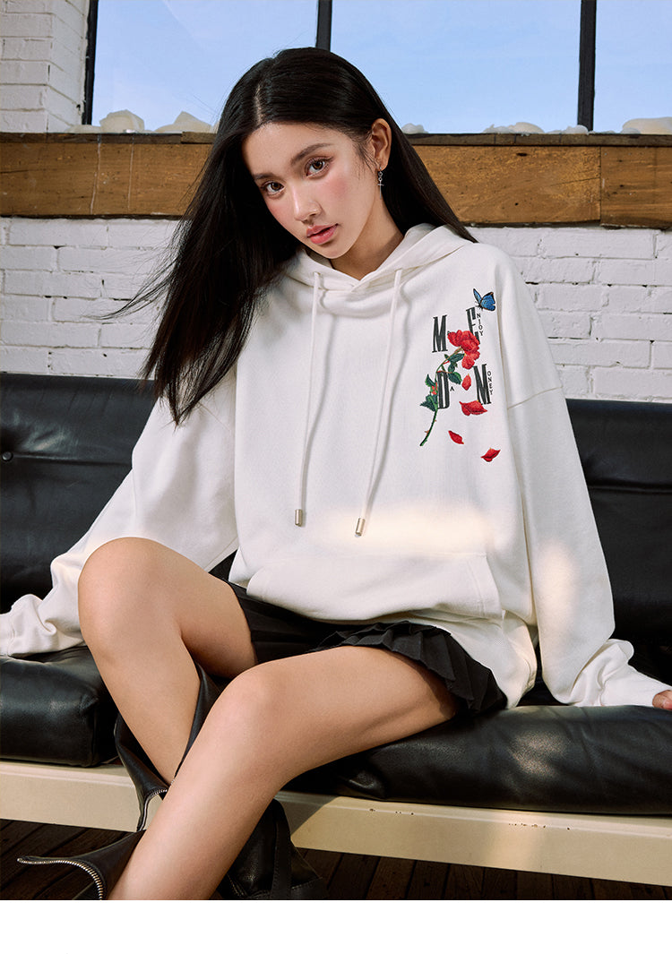 MEDM Rose Interspersed Logo Hoodie | Face 3 Face