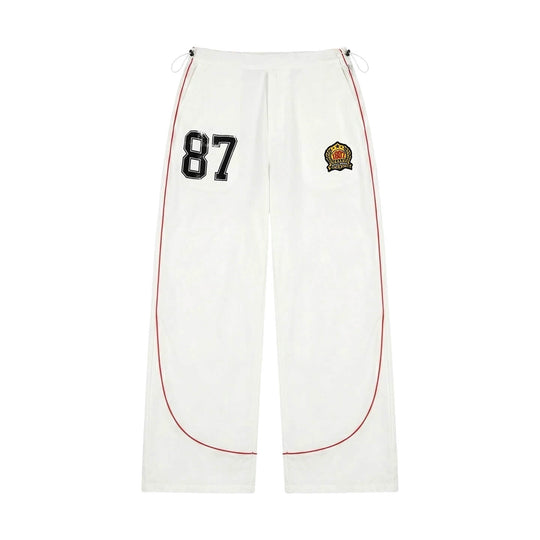 1807 Contrast Piping Baggy Track Pants | Face 3 Face