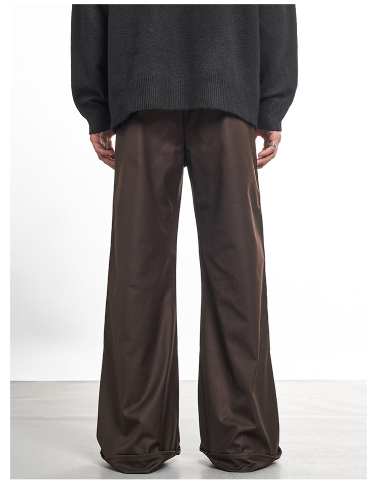 F3F Select Folded Leg Pleated Flared Suit Pants | Face 3 Face