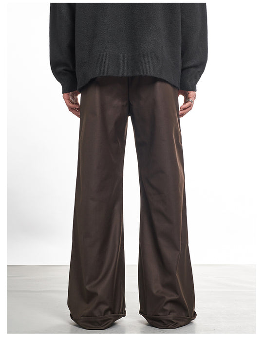 F3F Select Folded Leg Pleated Flared Suit Pants | Face 3 Face