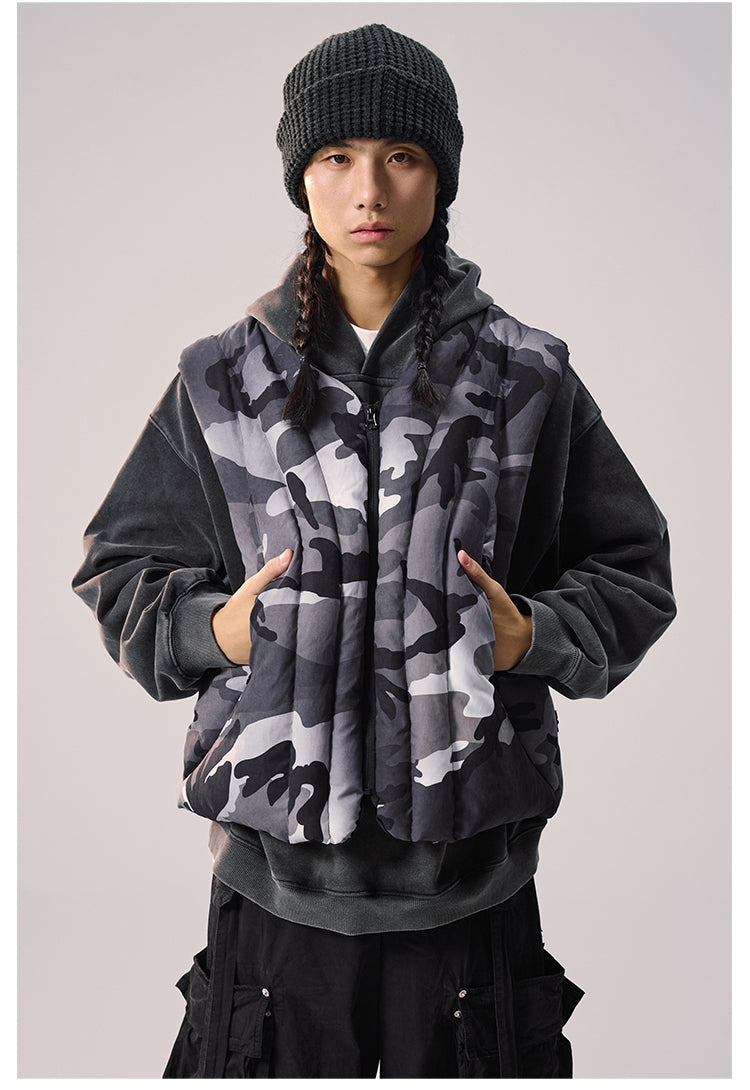 Remedy Camouflage Stitch Down Vest | Face 3 Face