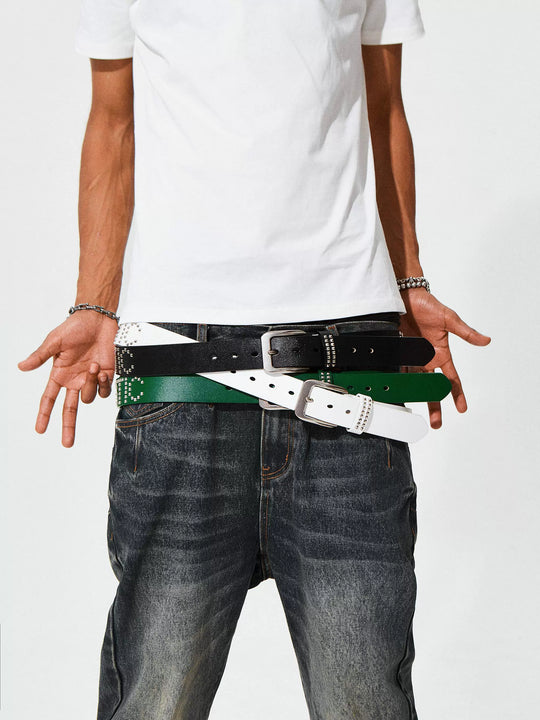 KARMANISTIC Punk Studded Logo Belt | Face 3 Face