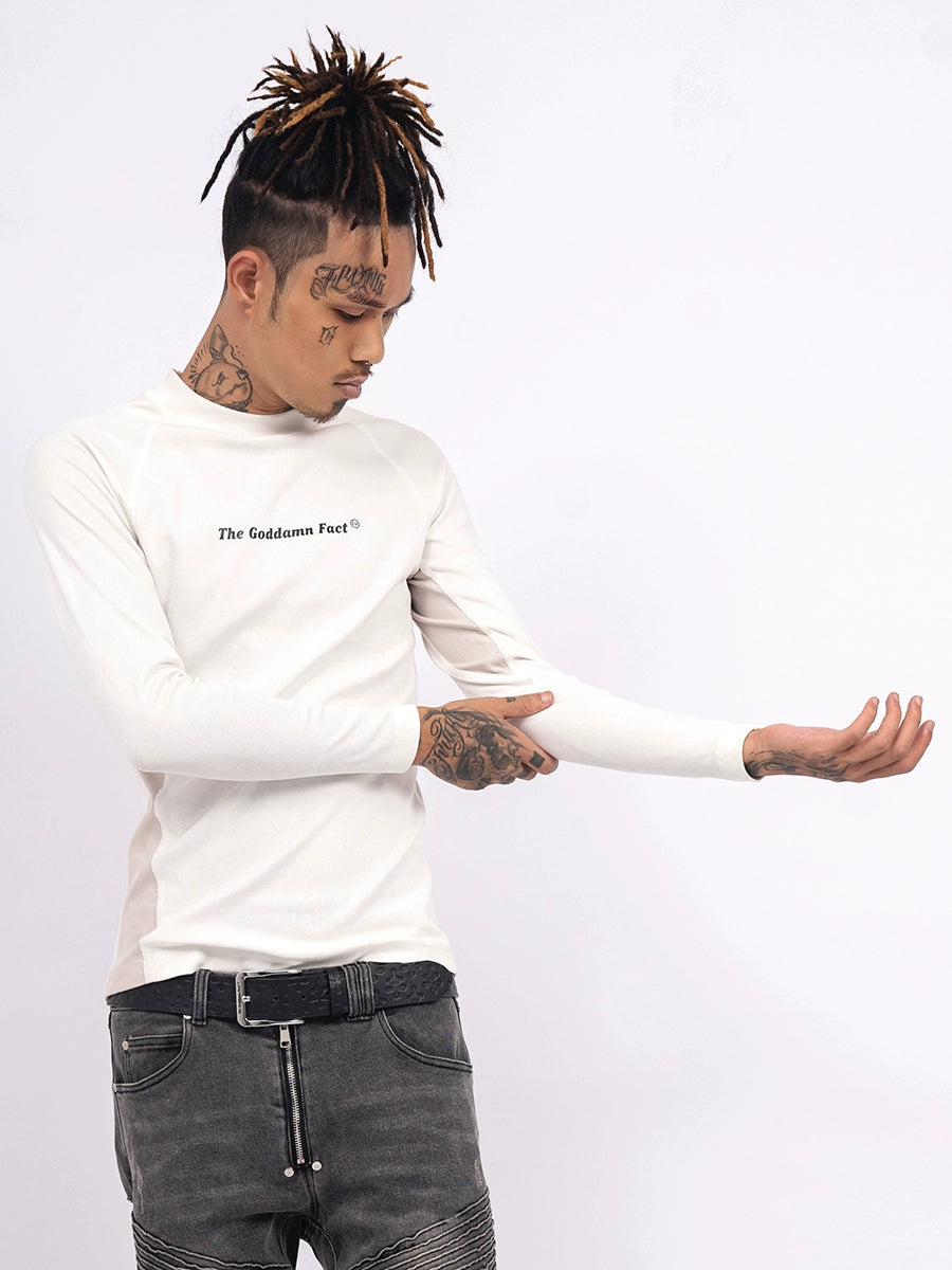 TGFCLUB Slim Fit Logo Print Basic Long Sleeve Tee | Face 3 Face