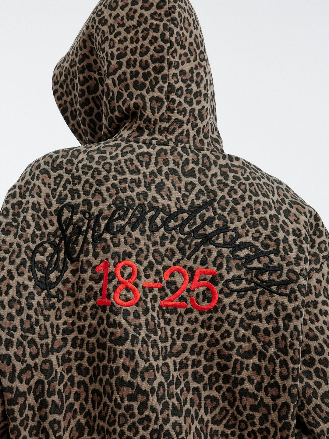MEDM Embroidered Leopard Zip Up Hooded Jacket | Face 3 Face