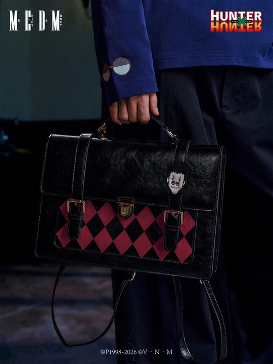 MEDM × HUNTER×HUNTER Leorio Checkered Briefcase | Face 3 Face