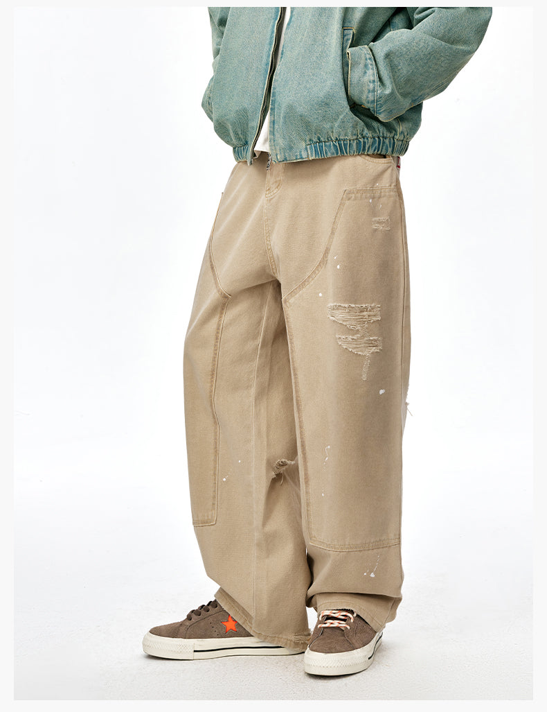 MEDM Ink Splash Double Knee Work Pants | Face 3 Face