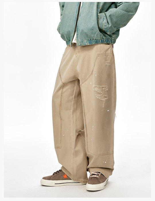 MEDM Ink Splash Double Knee Work Pants | Face 3 Face