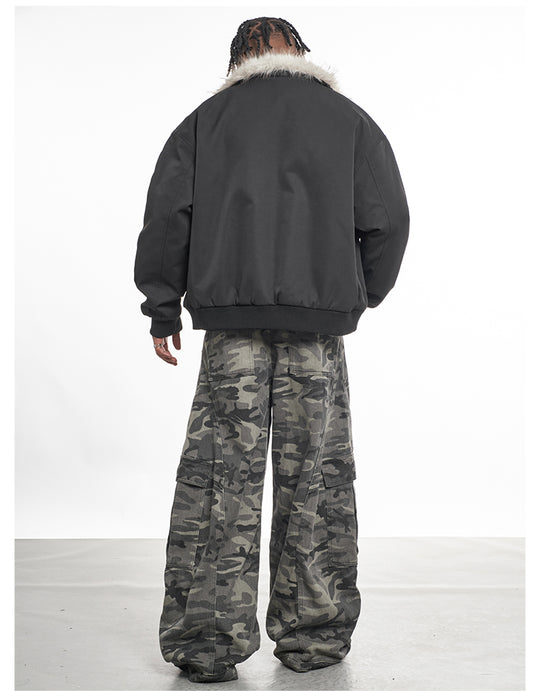 F3F Select Faux Fur Lining Bomber Jacket | Face 3 Face